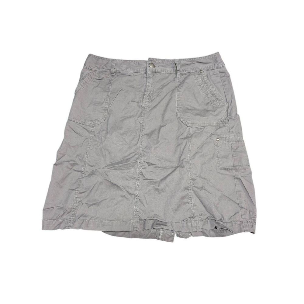 Tribal Casual Cargo Khaki Gray Women's Skirt - Size 12